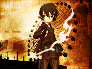 Anime fan ferriswheel gothic dieselpunk - a anime character holding free wallpaper