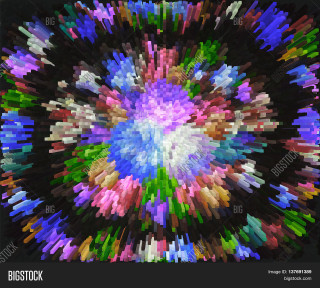 Colorful abstract background black flower - free new year wallpaper for tablet