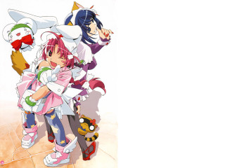 Anime characters tilefloor whitewall toyism - a tile floor free wallpaper