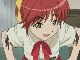 Redhair greeneyes white shirt redbowtie - a white shirt free wallpaper