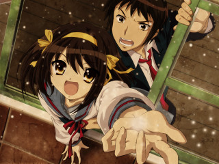 Snowy kyoto angelic manga school - a pole free wallpaper