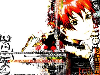 Eizan kikukawa red hair mosaic - tie free wallpaper