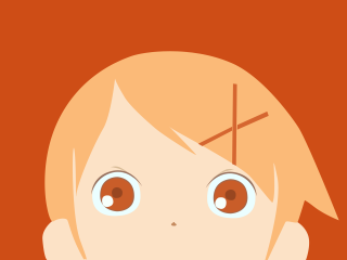 Child cross headshot orange smile - headshot free wallpaper for desktop