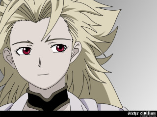 Anime blonde redeyes blackcollar white - a black collar free wallpaper