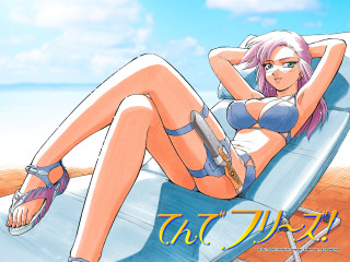 Beachwoman sword knife yukito kishiro - a beach chair free wallpaper for desktop