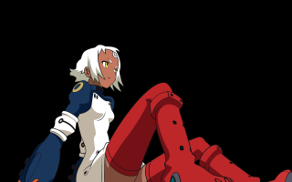 White blue outfit red robot - daphne allen free wallpaper