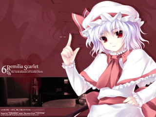 Anime girl pink white red - a red hat free wallpaper