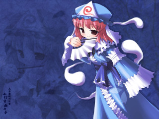 Anime girl blue dress hat - a blue dress and hat free wallpaper