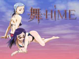 Floating anime girls sky bikini - primitivism free wallpaper