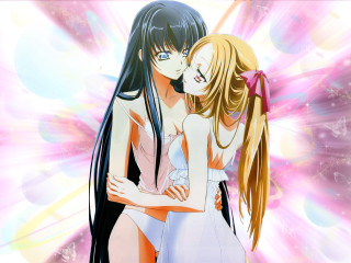 Anime couple kissing flower butterfly - a couple of anime characters free wallpaper