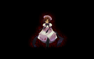 Auto destructive alice prin blooded - a white dress and hat free wallpaper