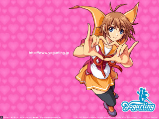 Pink hearts girl yellow jacket - a yellow jacket free wallpaper