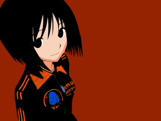 Girl black hair jacket emblem - emblem free wallpaper
