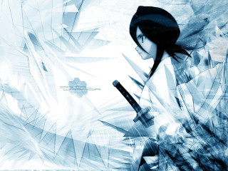 Woman knife blue abstract anime - abstract free wallpaper for desktop