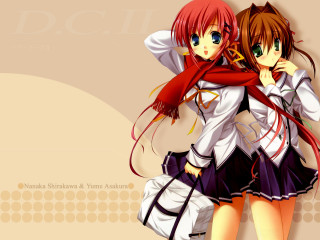 Two anime girls red hair 2 - free hearts wallpaper
