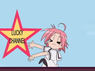 Cartoon star lucky channel ayu - side and a star free wallpaper