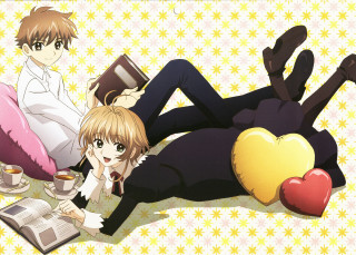 Couple reading coffee heart remodernism - a couple of people free wallpaper