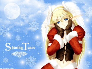 Anime santa reindeer winter snowflake - a snowflake free wallpaper for desktop