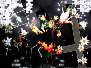 Gothic flower cross puzzle yandere - in the foreground free wallpaper for desktop