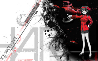 Woman red jacket football black - a football free wallpaper