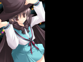 Witch girl starry background screenshot - star free wallpaper for desktop