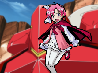 Pink hair cape mecha anime - mecha free wallpaper