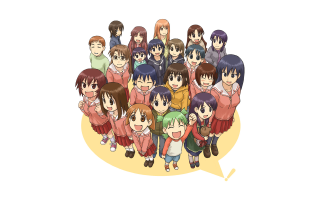 Speechbubble group characters yayoi kasuma - a speech bubble free wallpaper