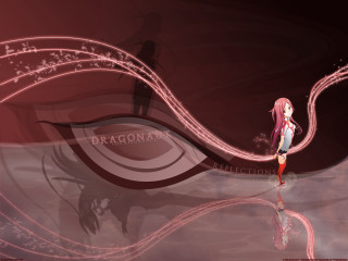 Girl pink dress water arms - long hair free wallpaper