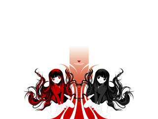 Three anime girls bench cross - three anime girl free wallpaper for desktop