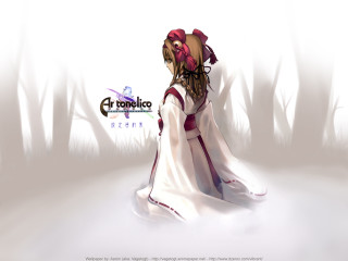 Woman forest white dress anime - anime art style free wallpaper for desktop