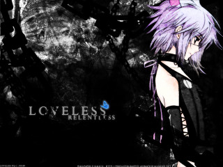 Purple hair gothic anime butterfly - black clothes free wallpaper for desktop
