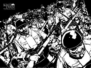 Group people guns helmets comic - a background free wallpaper