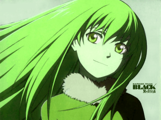 Green hair girl white collar - shirt free wallpaper