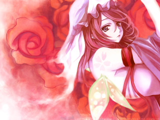 Alice prin red dress rose - her hand free wallpaper