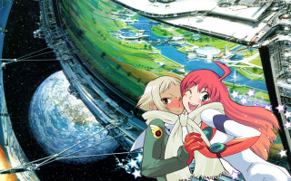 Anime couple space planet stars - star and a sky background free wallpaper