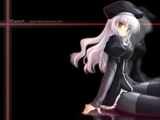 Long white hair black hat - a stool free wallpaper for desktop
