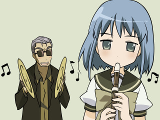 Blue hair glasses singing bananas - banana free wallpaper