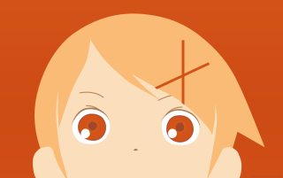 Cartoon girl cross forehead sad - her forehead free wallpaper