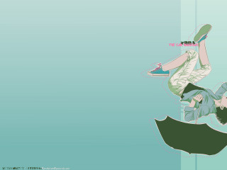 Woman upside down umbrella blue - a black umbrella free wallpaper