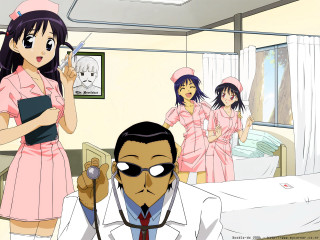 Nurse hospital cartoon 3girls smile - dr. atl free wallpaper