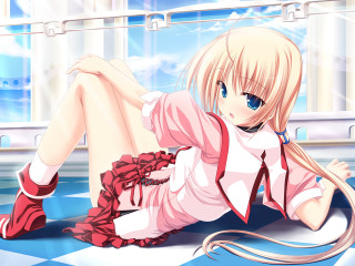 Alice prin red dress blonde - shirt free wallpaper for desktop