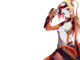 Woman redwhite outfit goggles cellphone - her ear free wallpaper for desktop