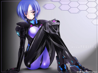 Futuristic suit woman anime background - a futuristic background free wallpaper for desktop