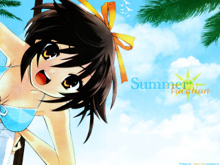 Girl bikini palm tree summer - summer free wallpaper