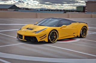 Yellow sports car parking lot 21 - a red circle free wallpaper