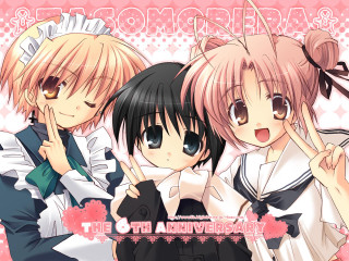 Anime girls pink black hair 2 - shirt free wallpaper