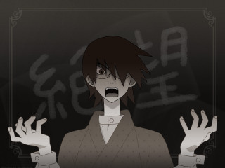 Surprised man hands up black - awataguchi takamitsu free wallpaper