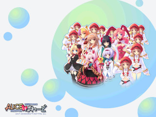 Anime group blue bubbles jigsaw - a blue circle free wallpaper