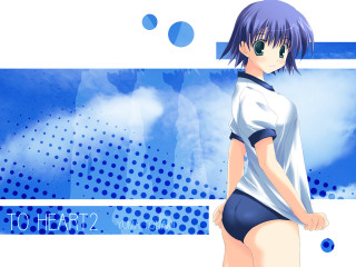 Ayako rokkaku anime girl blue 2 - design free wallpaper for desktop