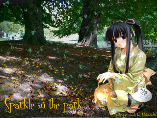 Kimono lantern park ayako rokkaku - the ground and trees free wallpaper